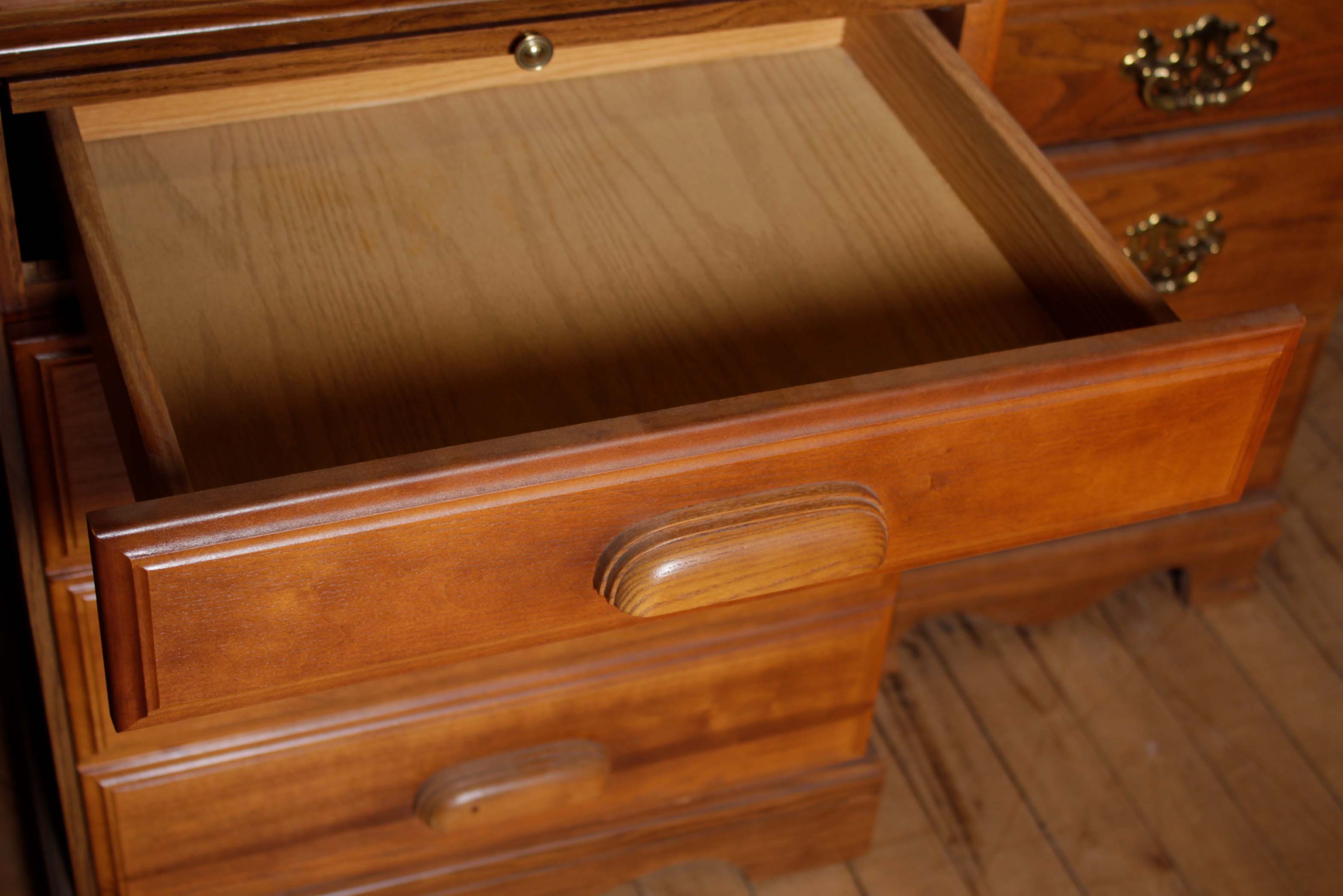 DMI Furniture Oak Roll Top Computer Desk