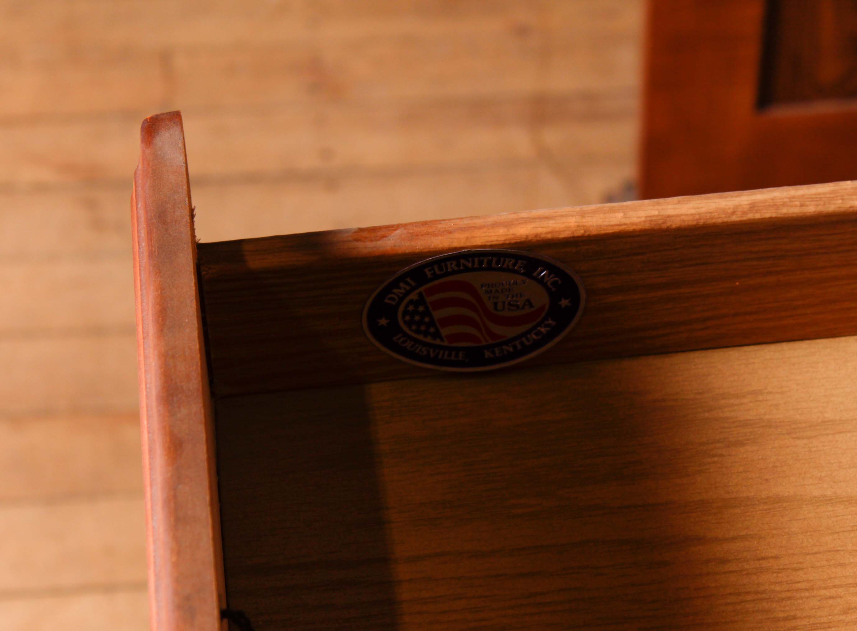 DMI Furniture Oak Roll Top Computer Desk