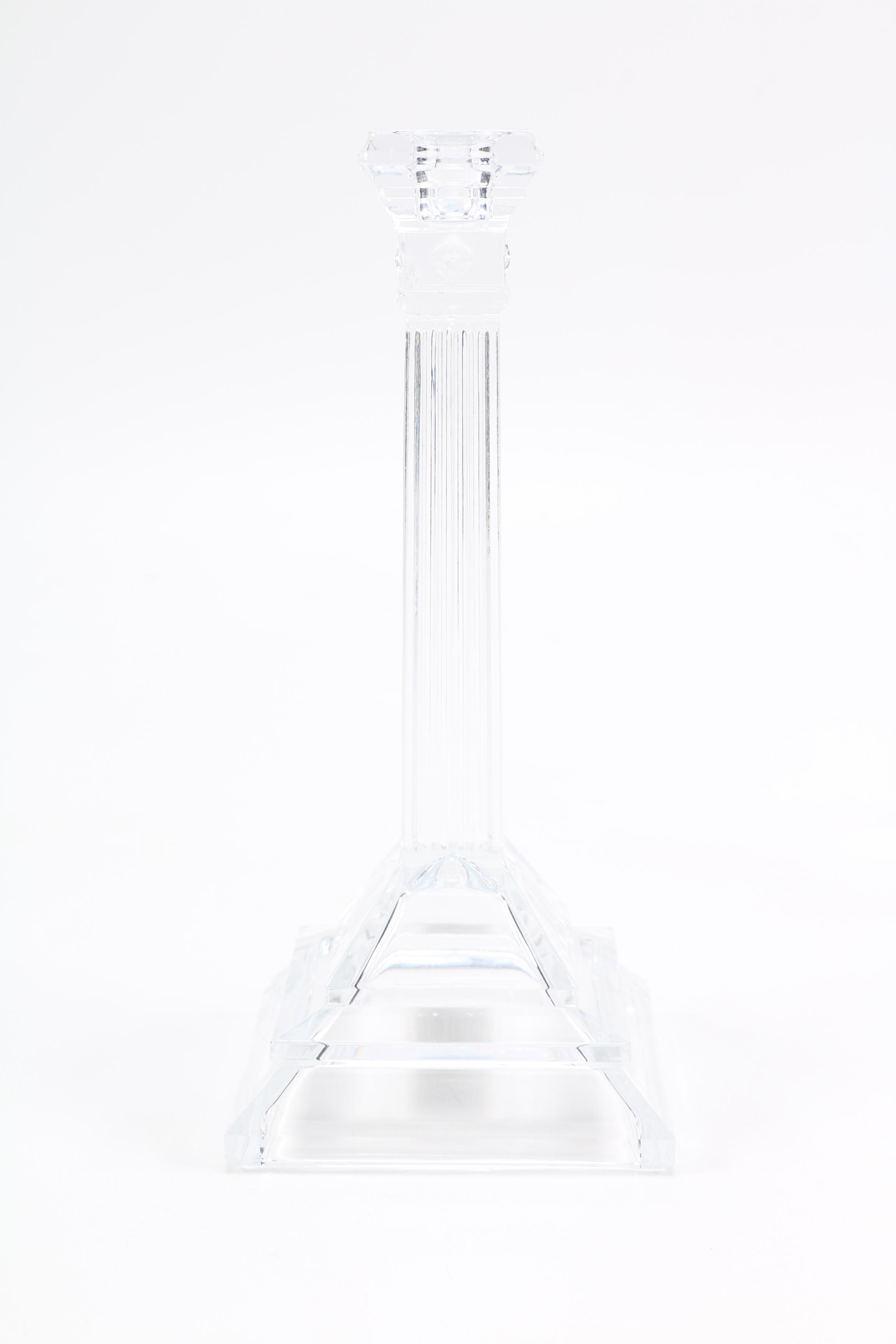 Pair Of Crystal Candle Sticks