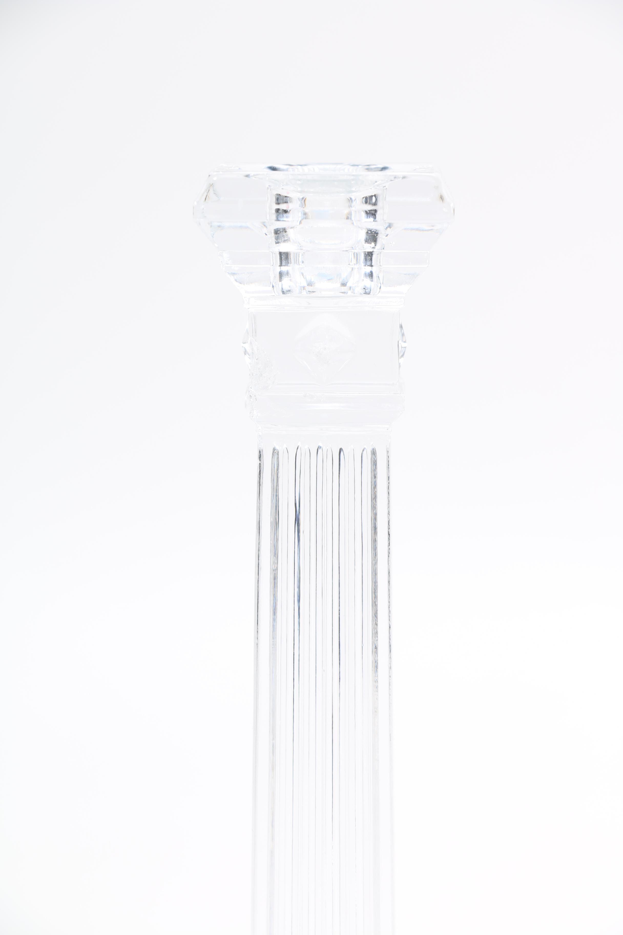 Pair Of Crystal Candle Sticks