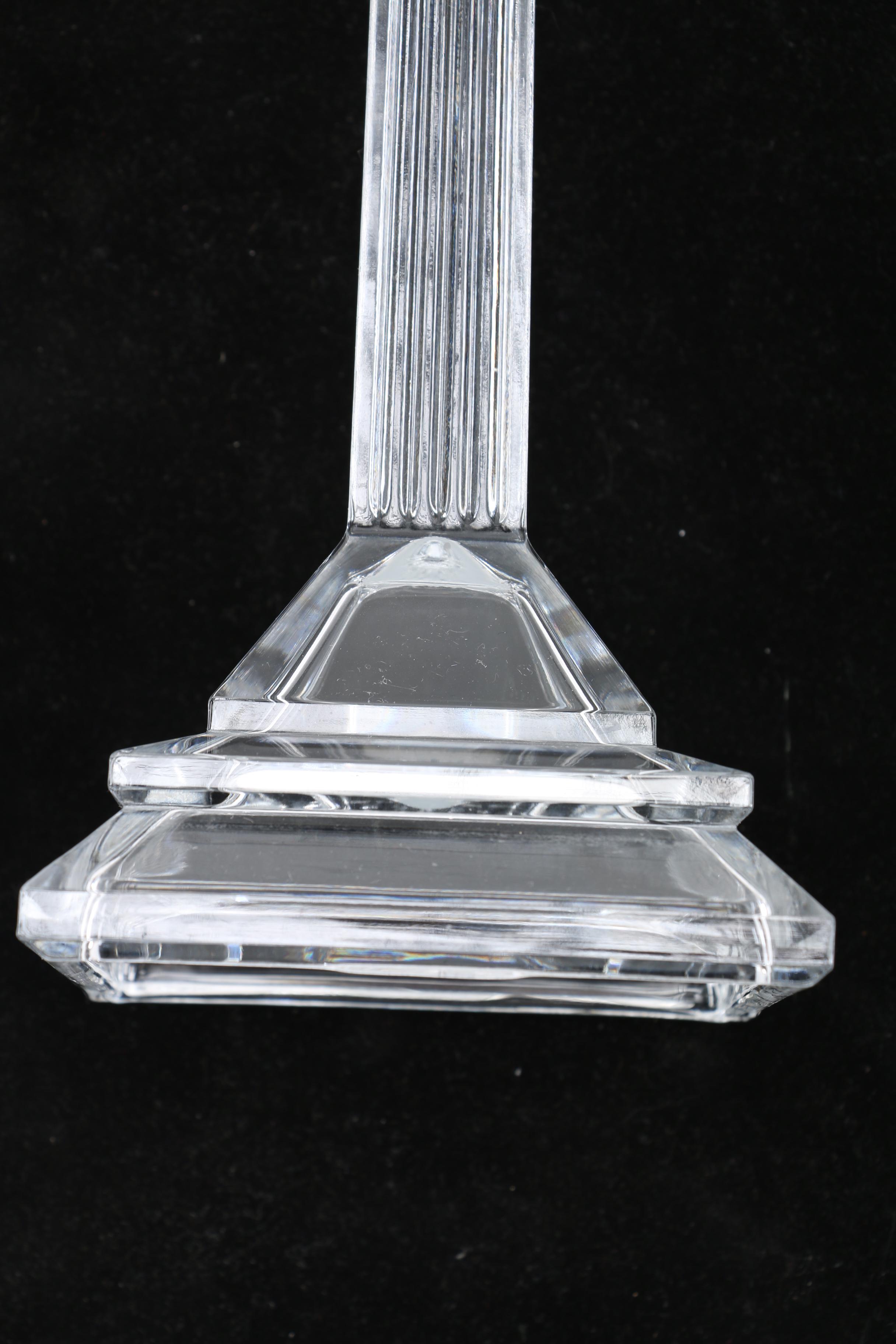 Pair Of Crystal Candle Sticks