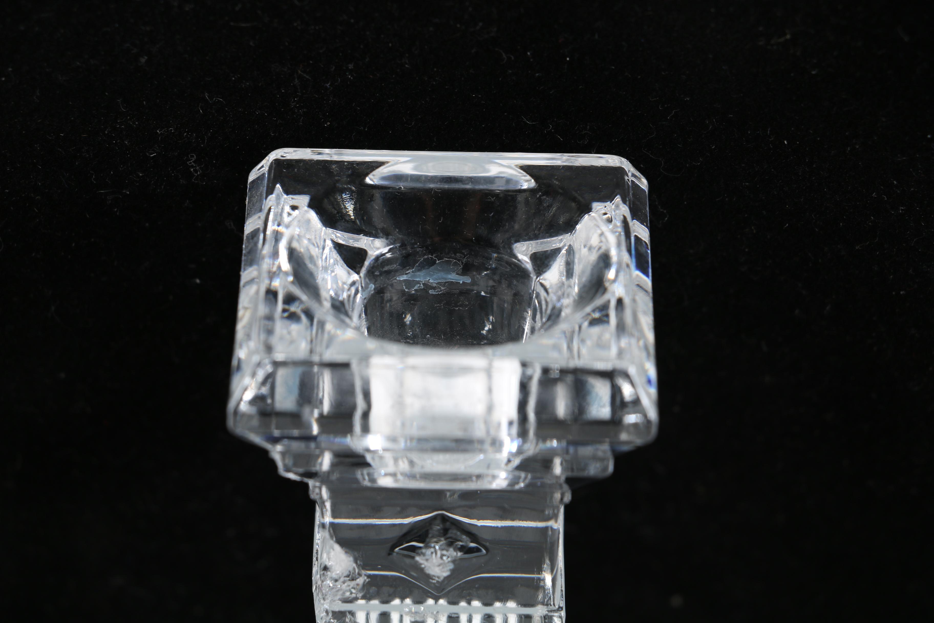 Pair Of Crystal Candle Sticks