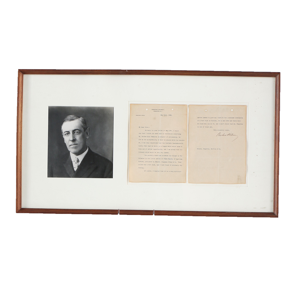 1908 Woodrow Wilson Signed Letter