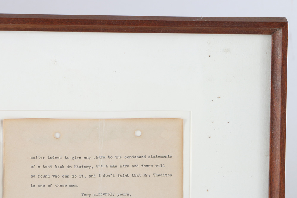 1908 Woodrow Wilson Signed Letter