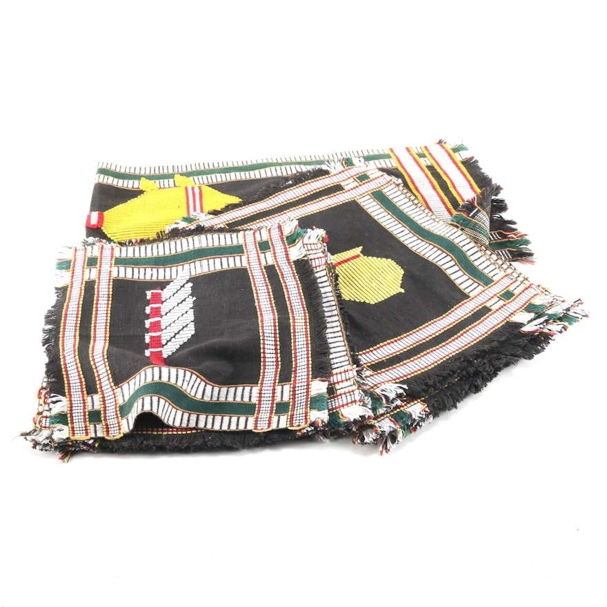 Hand-Stitched African Inspired Placemats and Table Runner