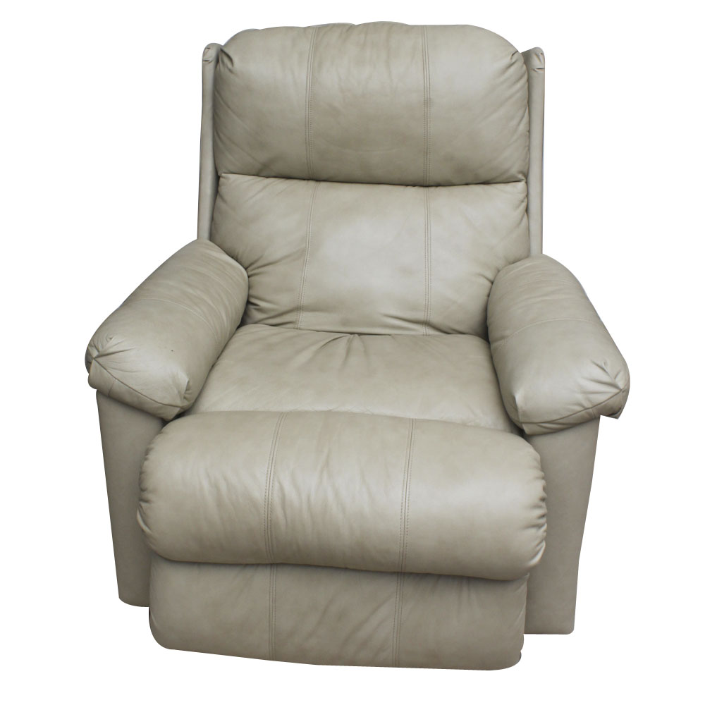 Off White Leather Recliner