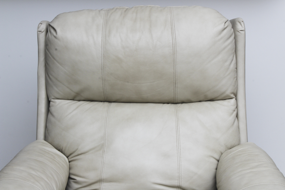 Off White Leather Recliner