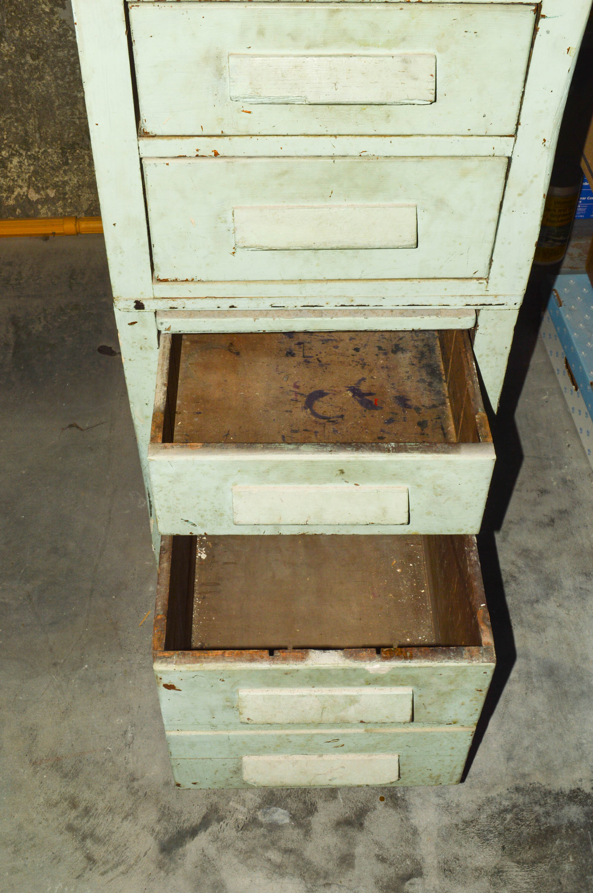 Two Repurposed Vintage Desk Cabinets
