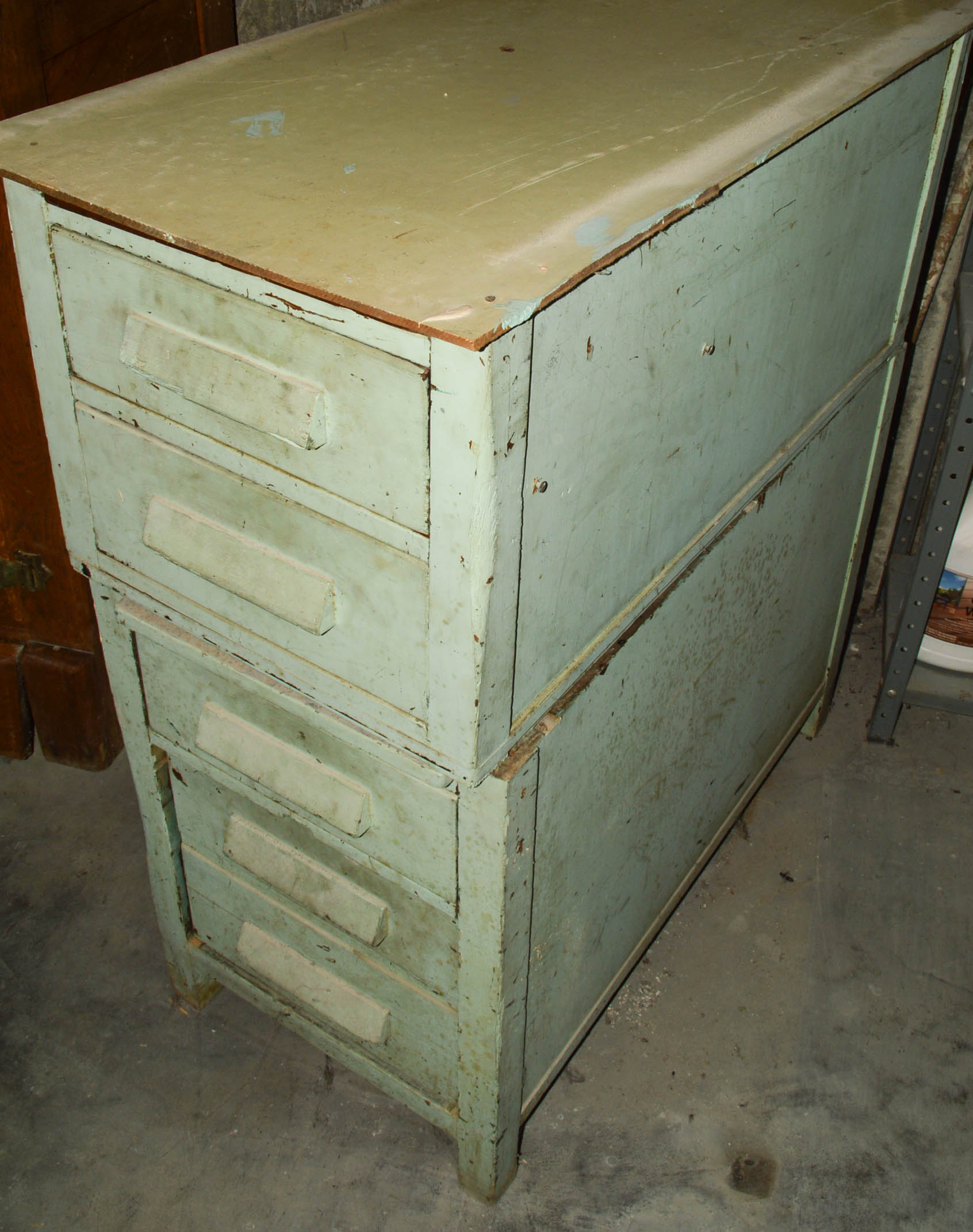 Two Repurposed Vintage Desk Cabinets