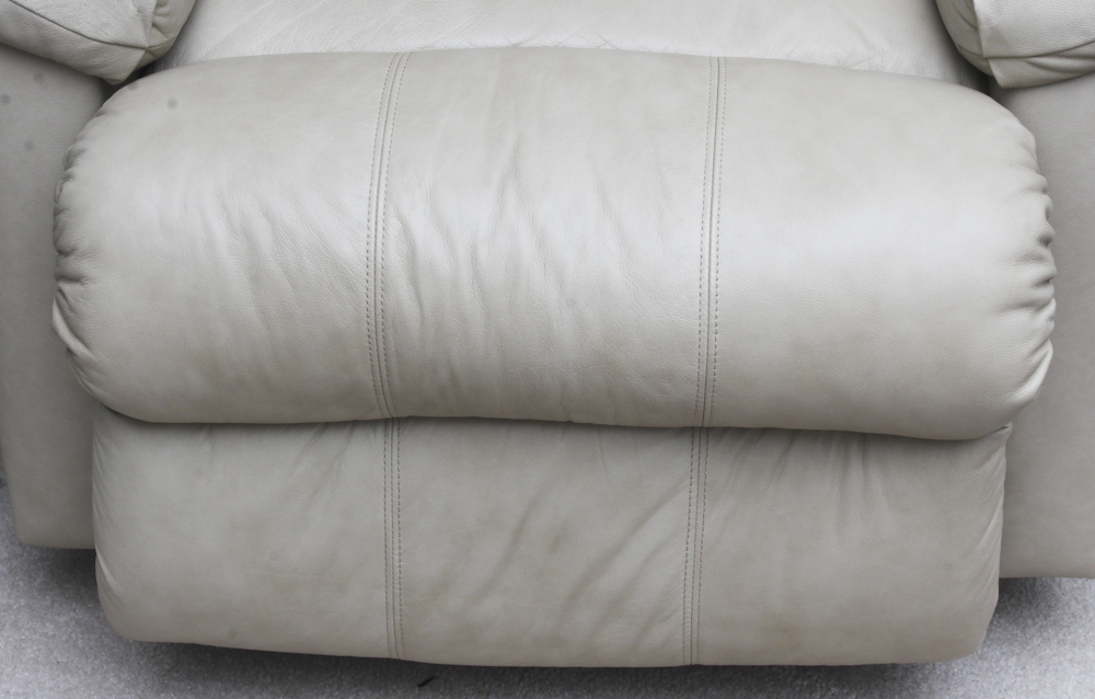 Off White Leather Recliner