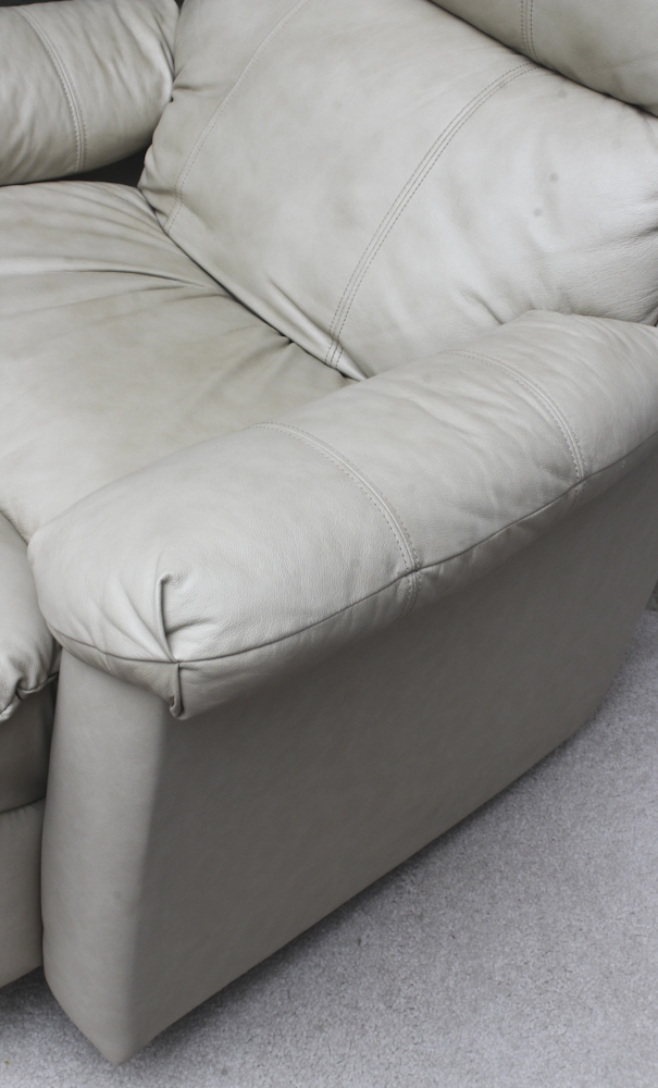 Off White Leather Recliner