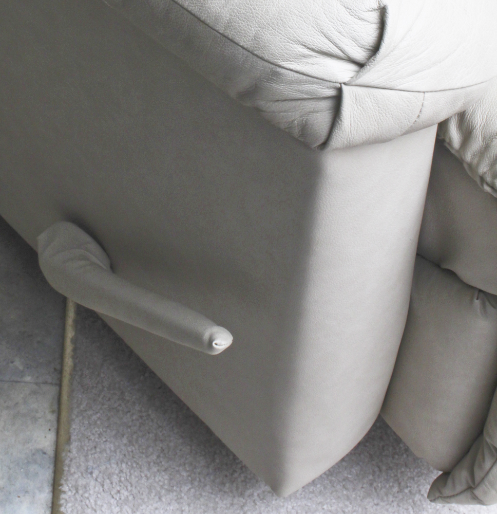 Off White Leather Recliner