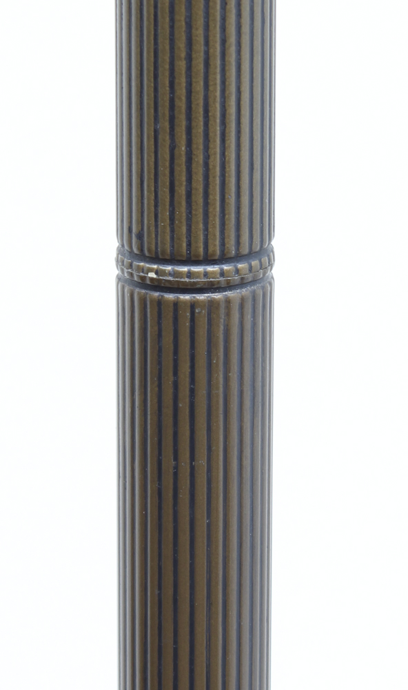 Brass and Soldered Glass Torchiere Floor Lamp