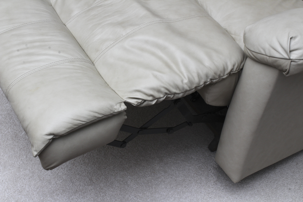 Off White Leather Recliner