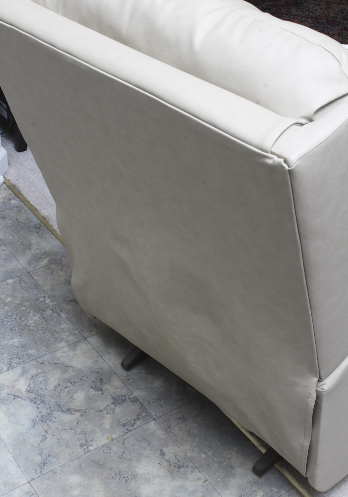 Off White Leather Recliner