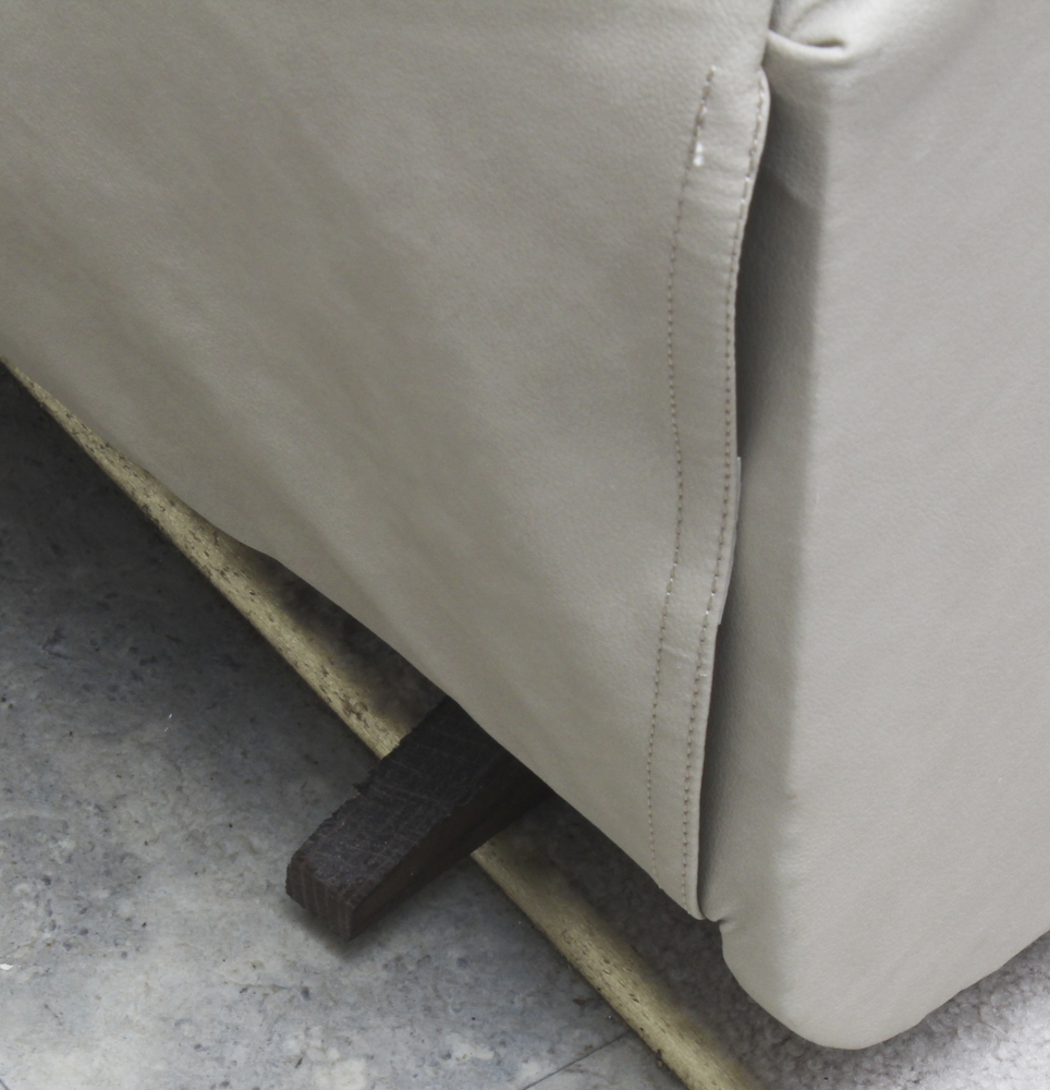 Off White Leather Recliner