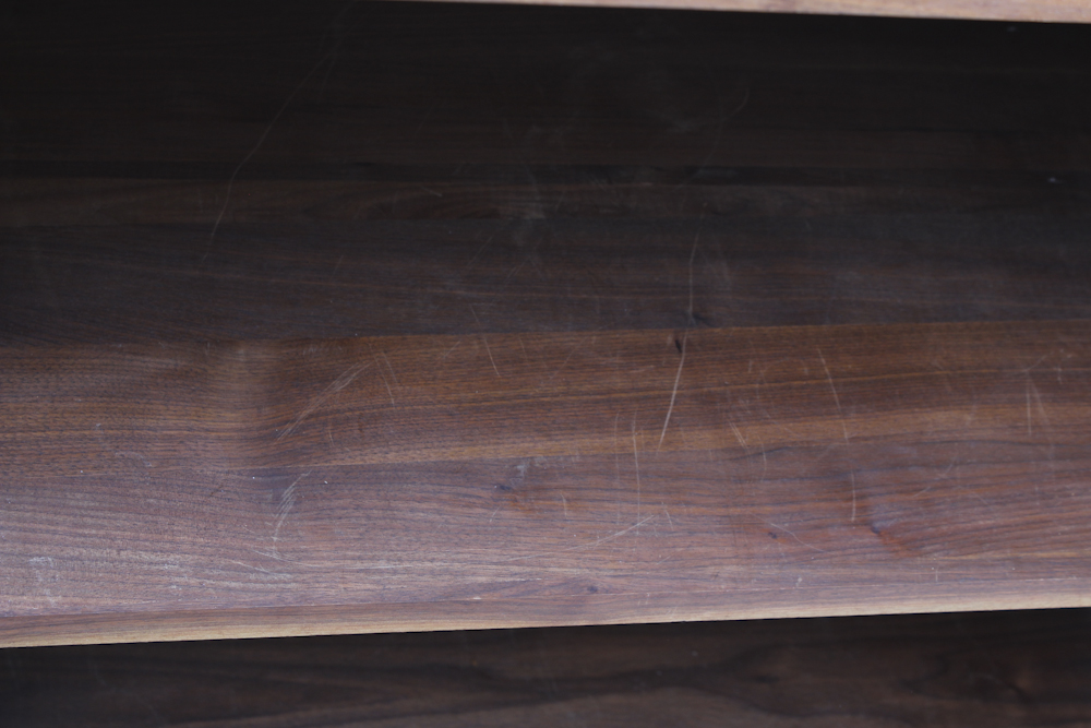 Mid-Century Rattan and Walnut Credenza