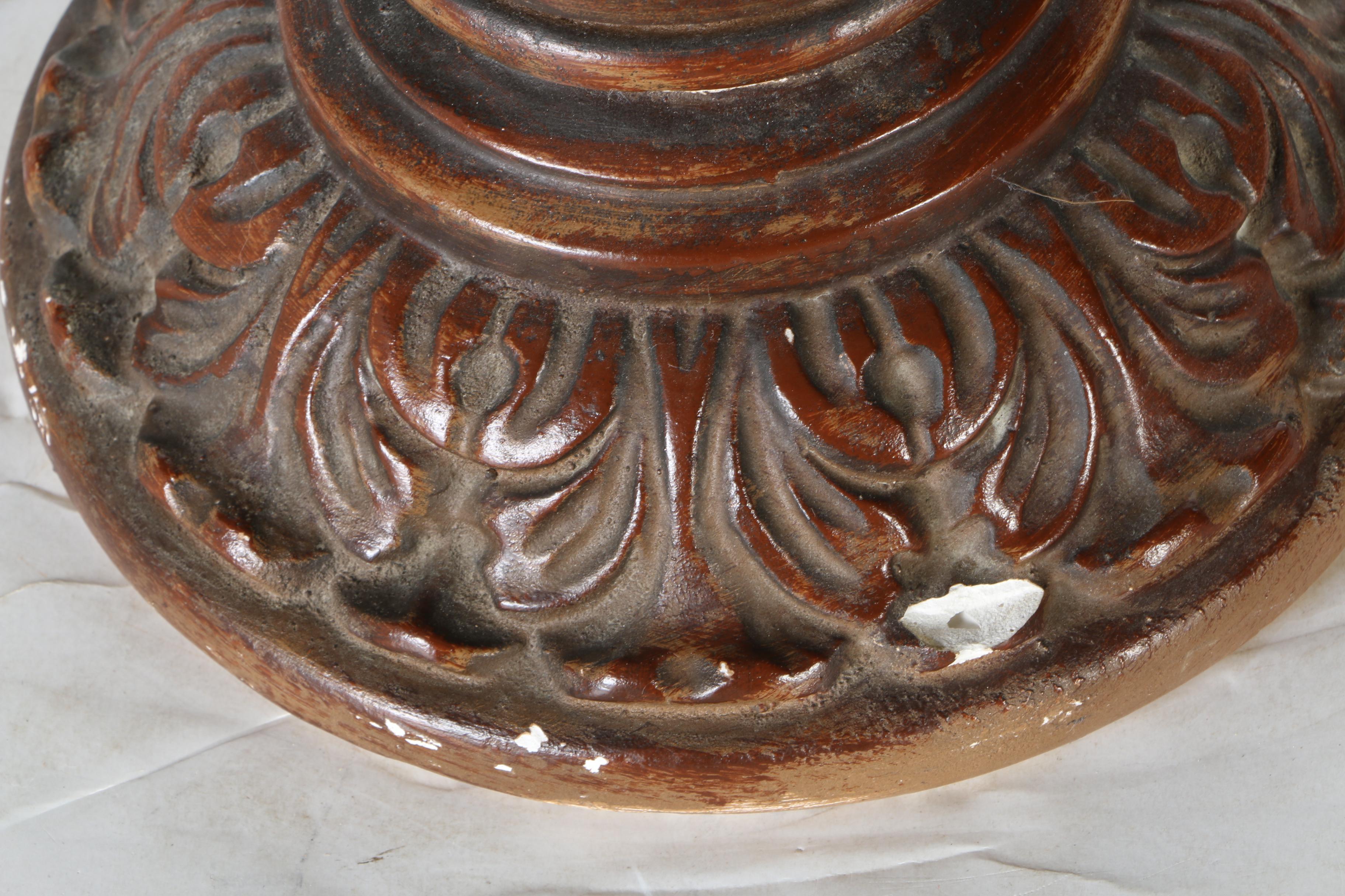 Marble Top Pedestal Side Table