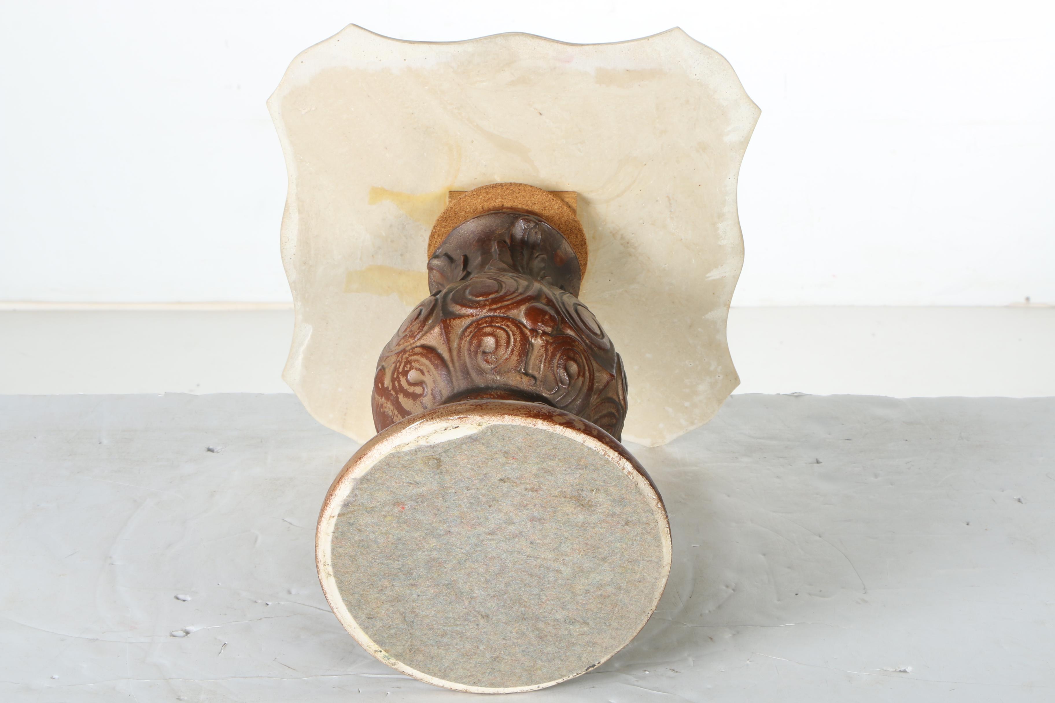 Marble Top Pedestal Side Table