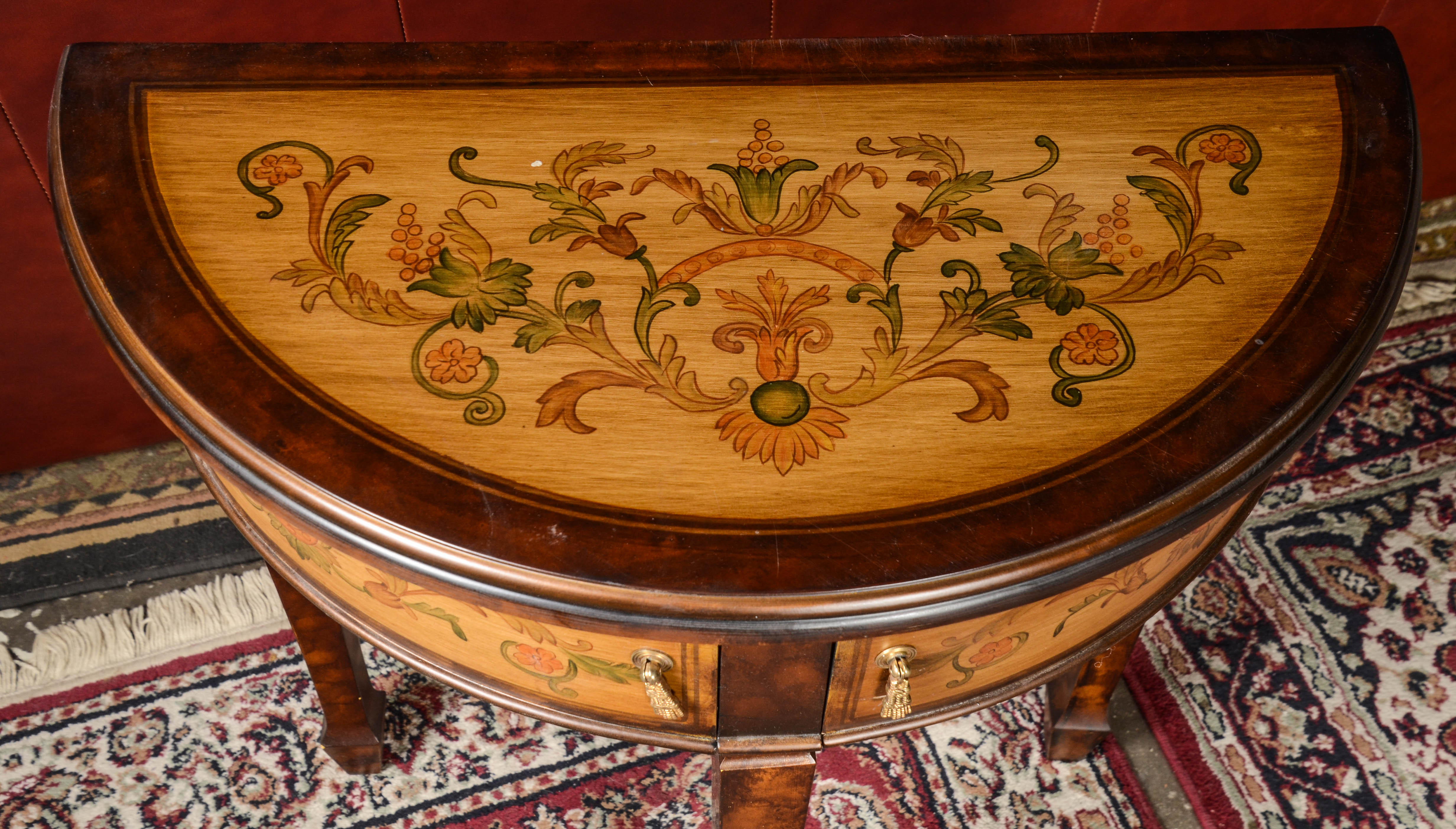 Painted Demilune Table