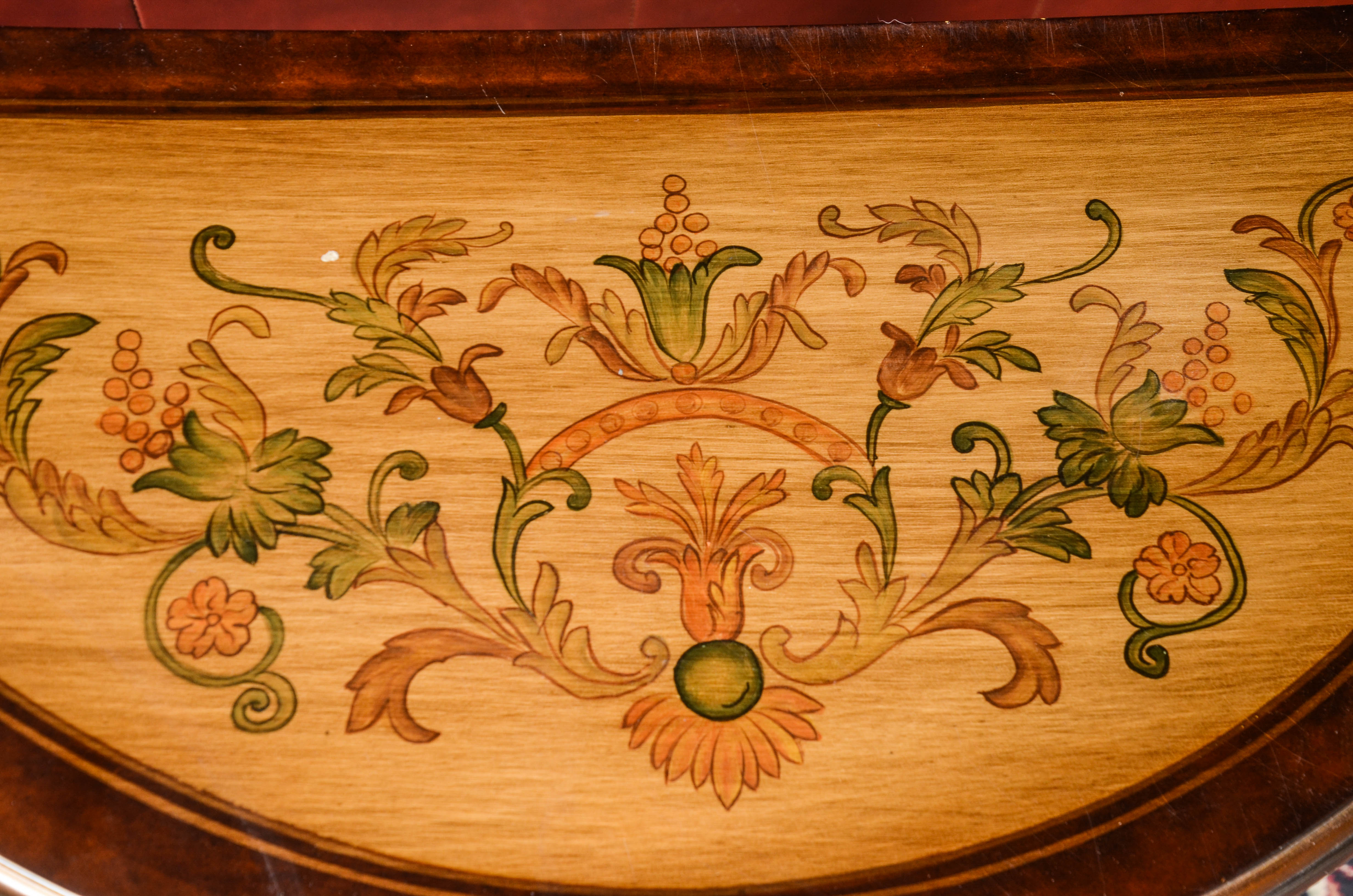 Painted Demilune Table