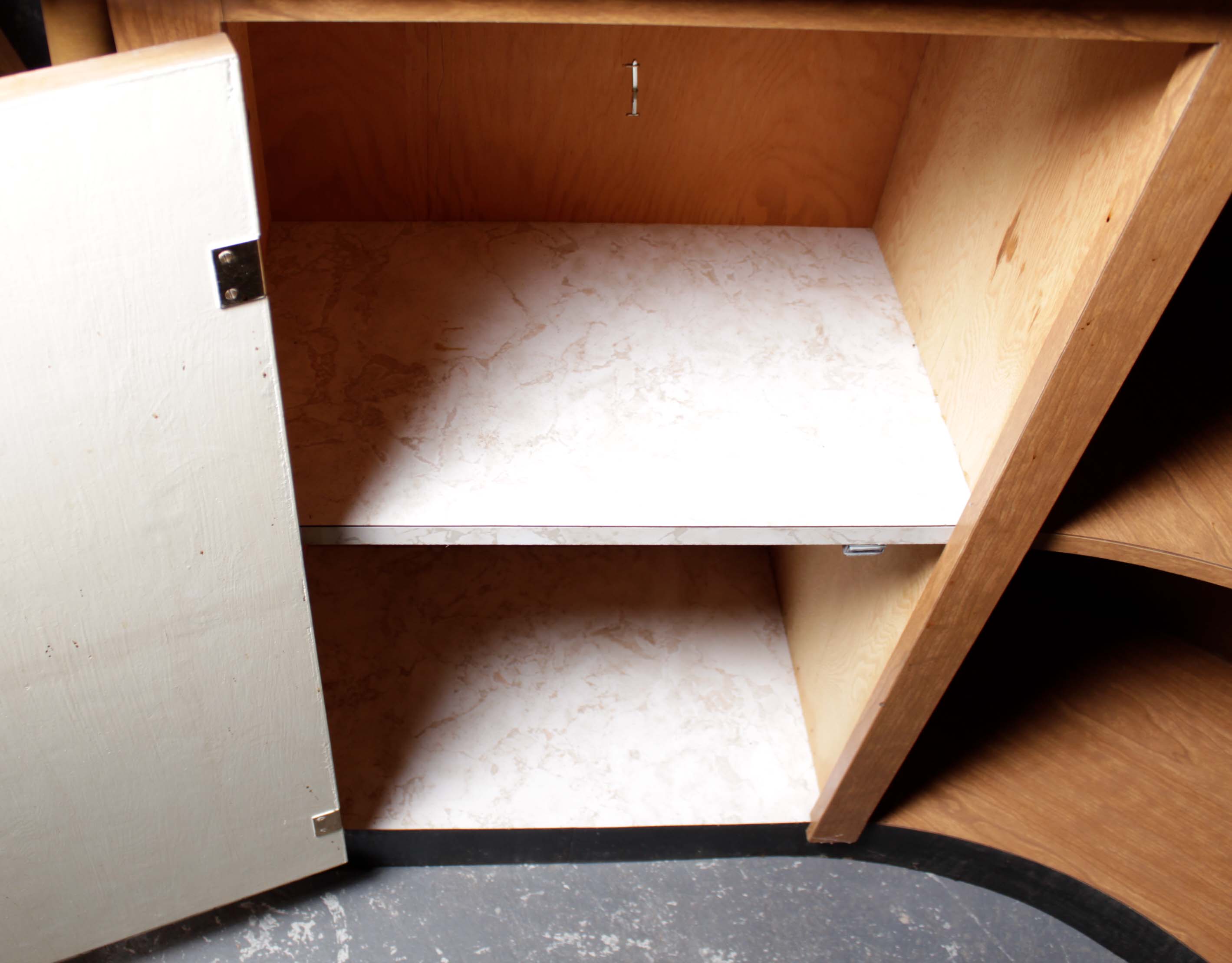 Vinyl-Upholstered Portable Corner Bar