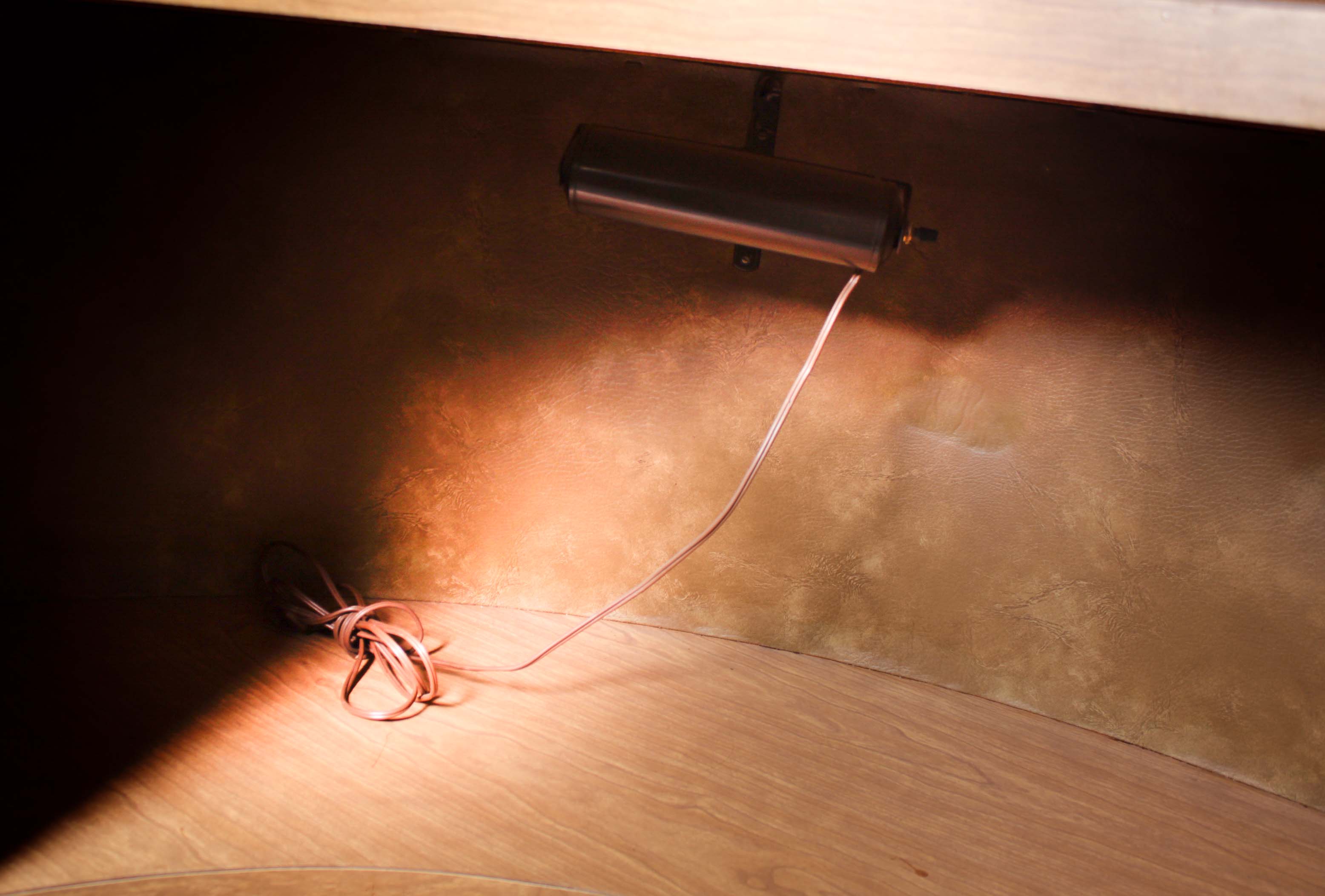 Vinyl-Upholstered Portable Corner Bar