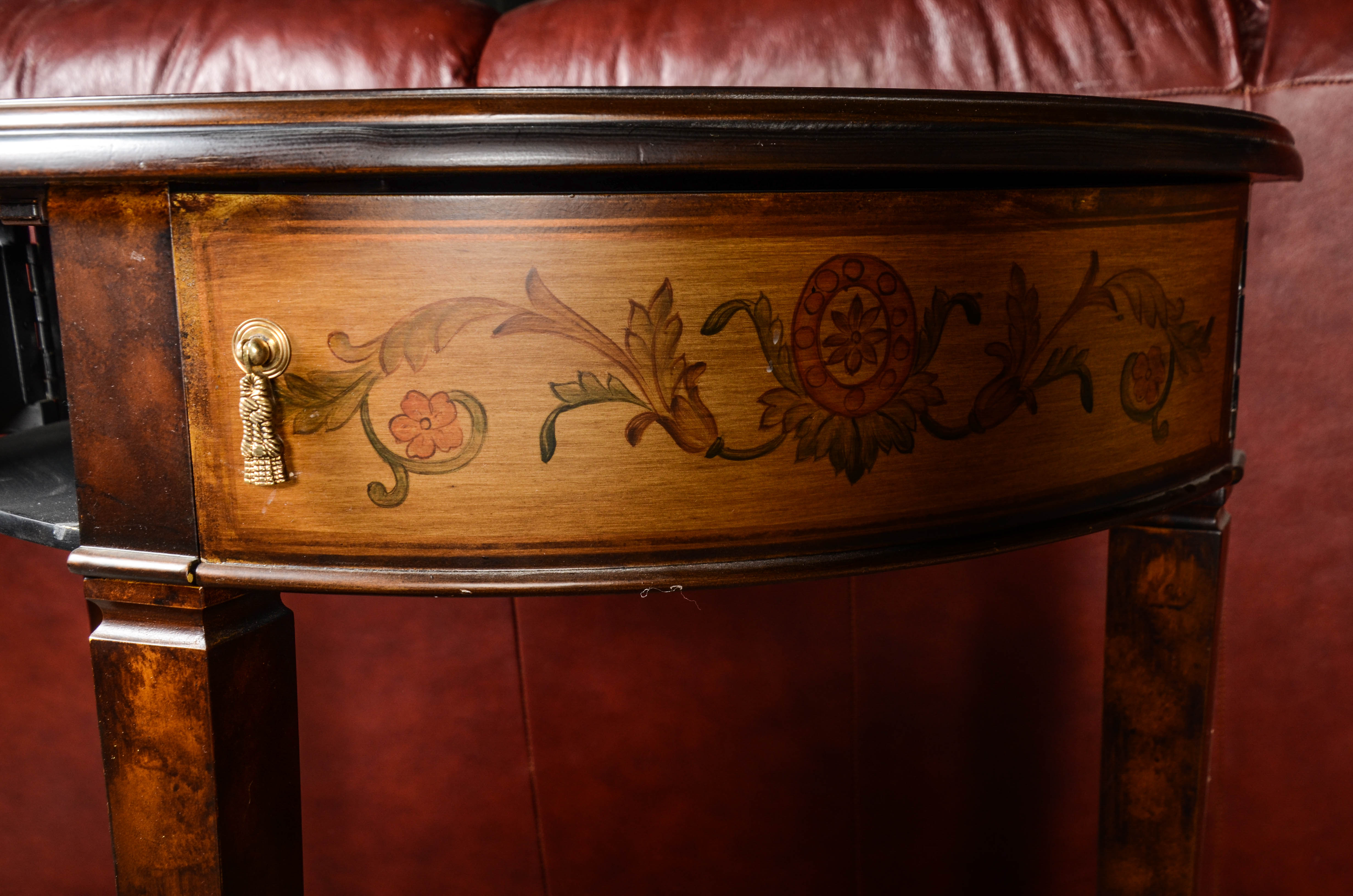 Painted Demilune Table