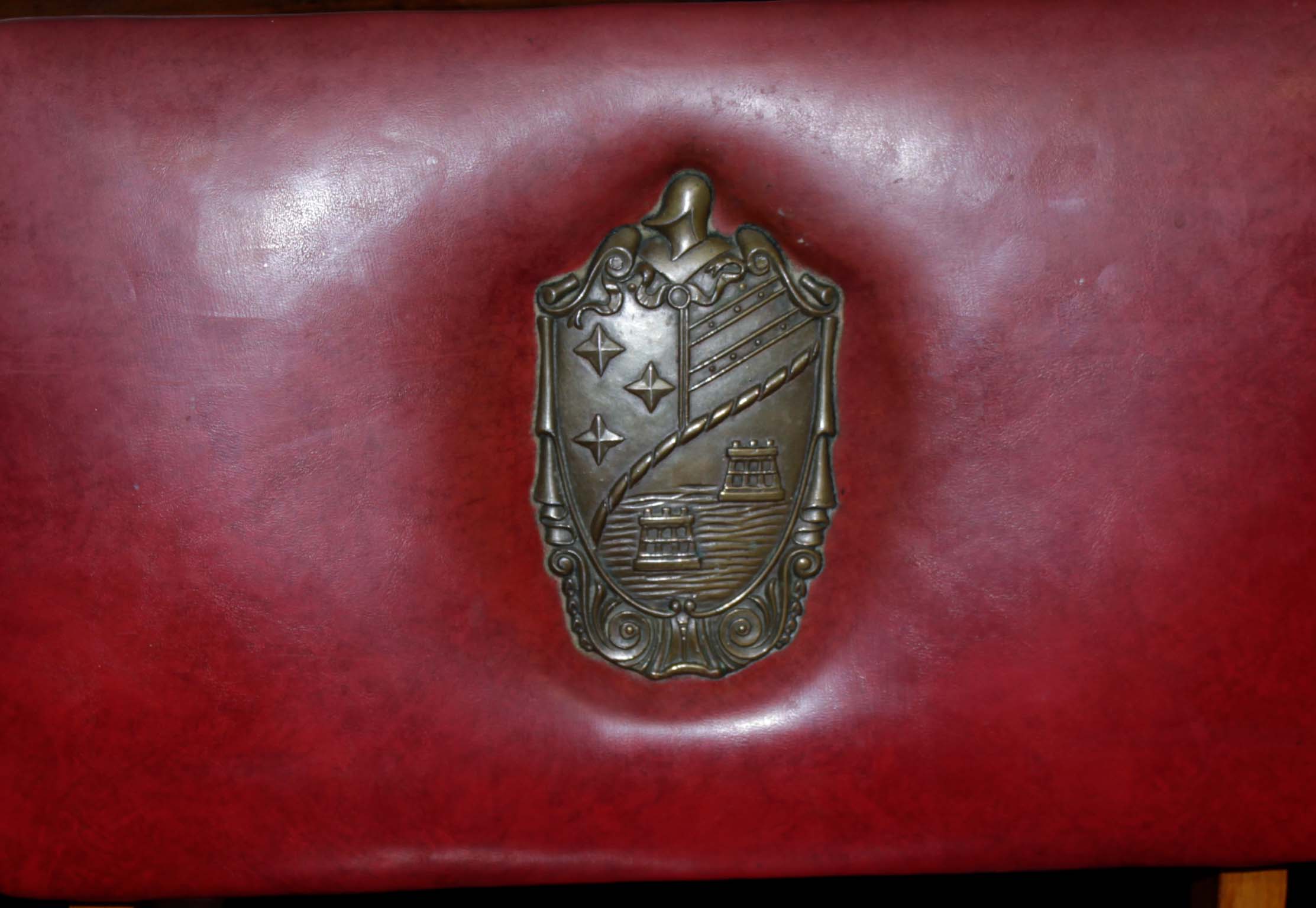 Circa 1920s Dining Table and Armorial Chairs