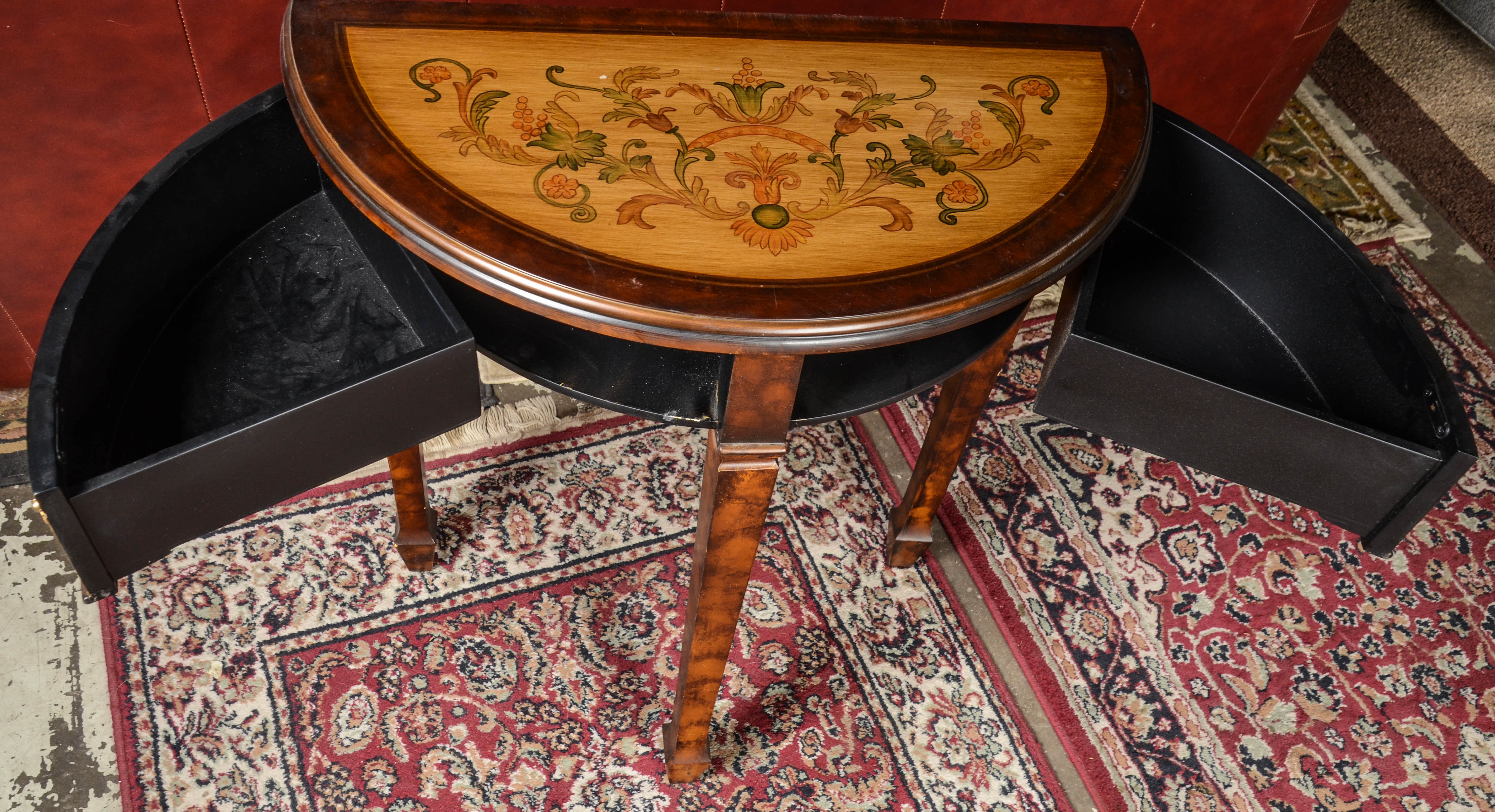 Painted Demilune Table