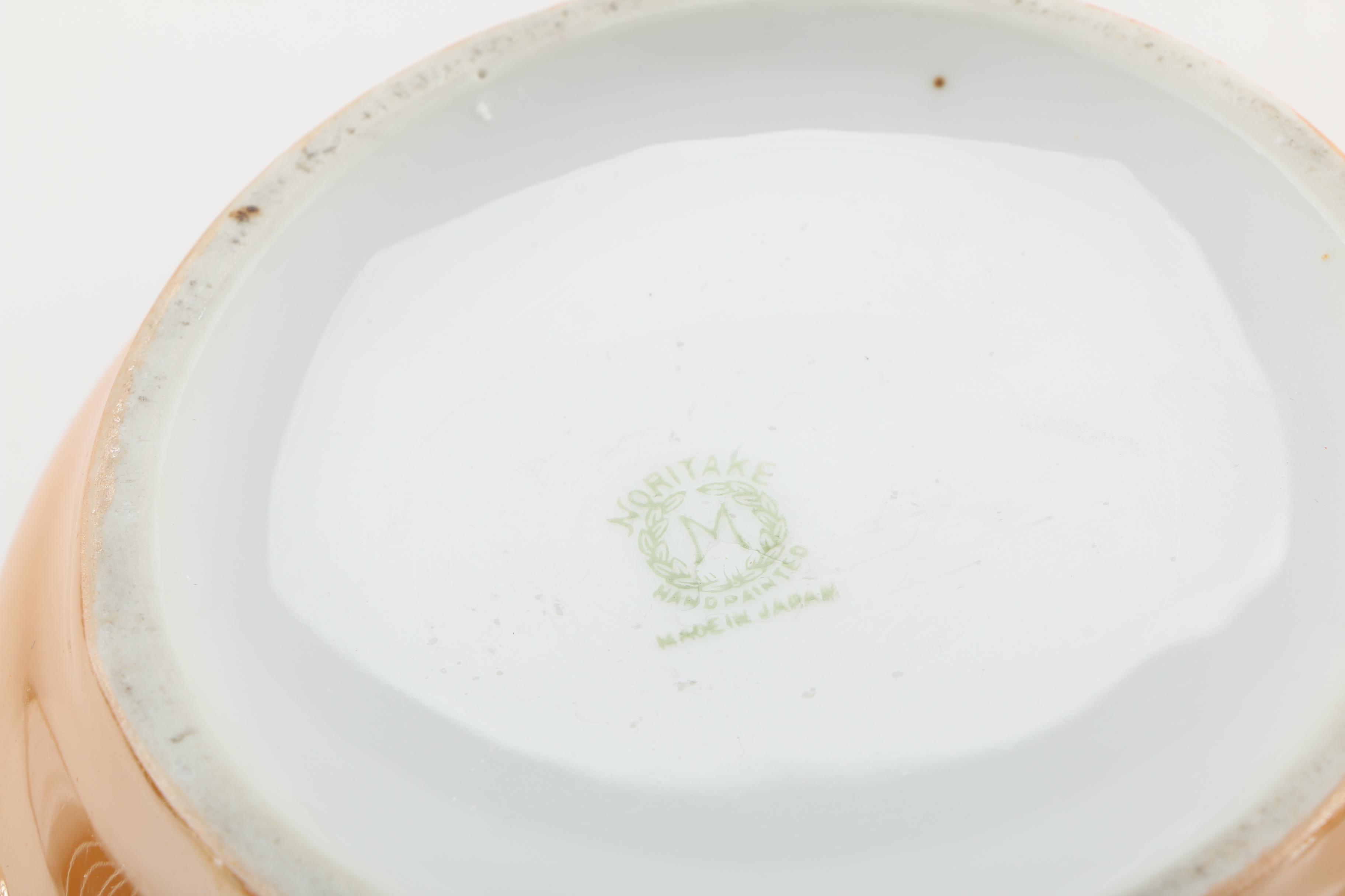 Noritake Orange Lusterware China Tea Set