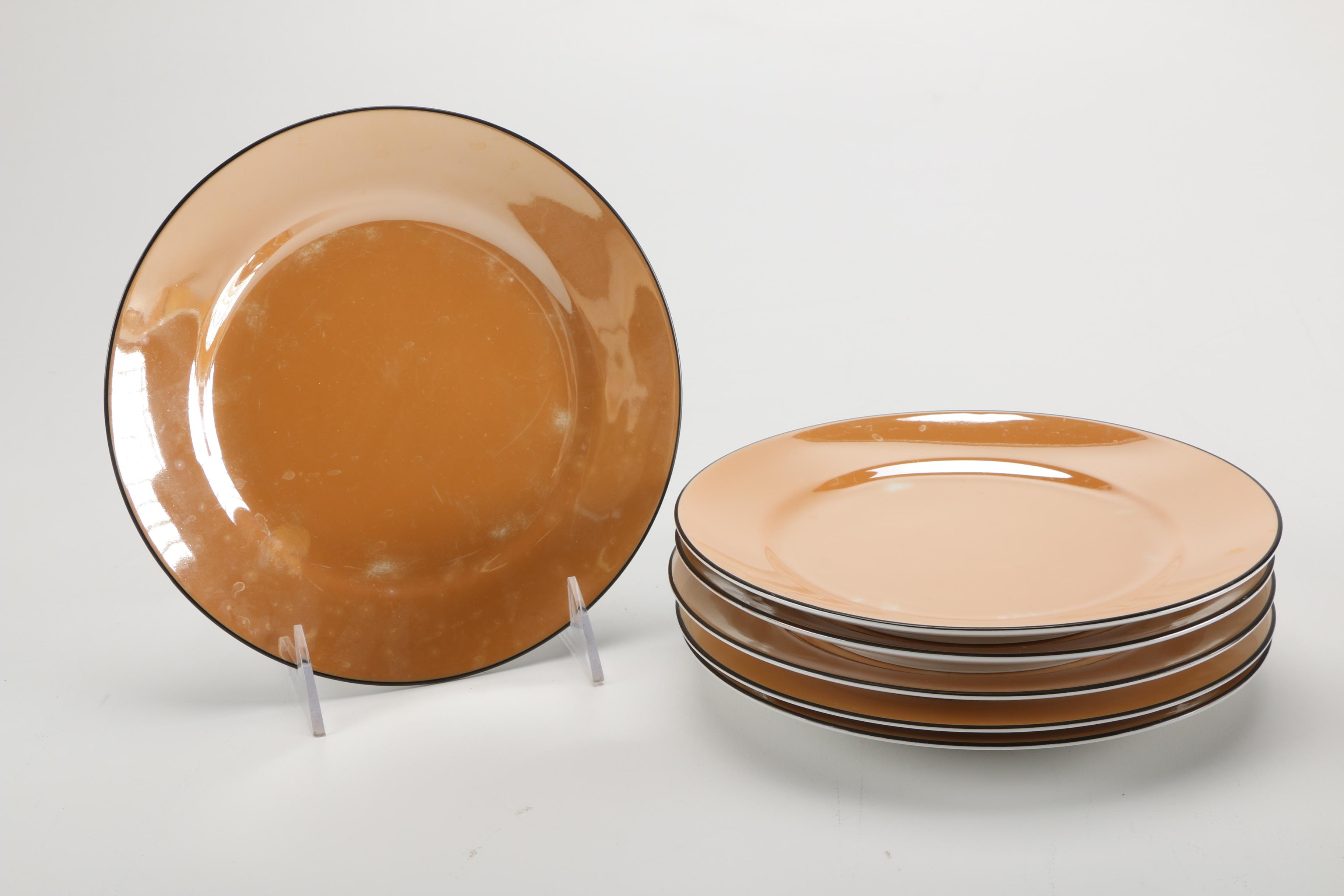 Noritake Orange Lusterware China Tea Set