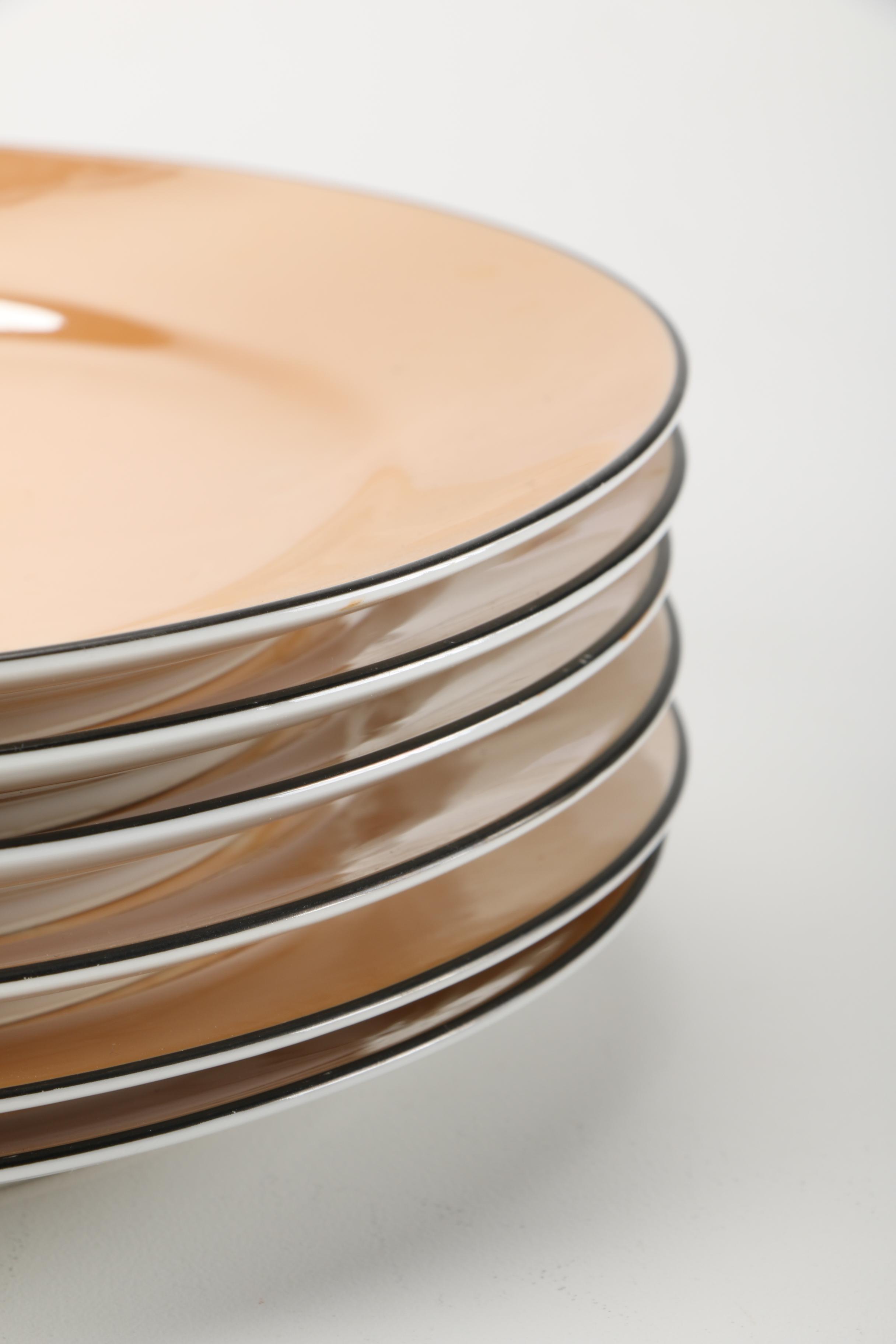 Noritake Orange Lusterware China Tea Set