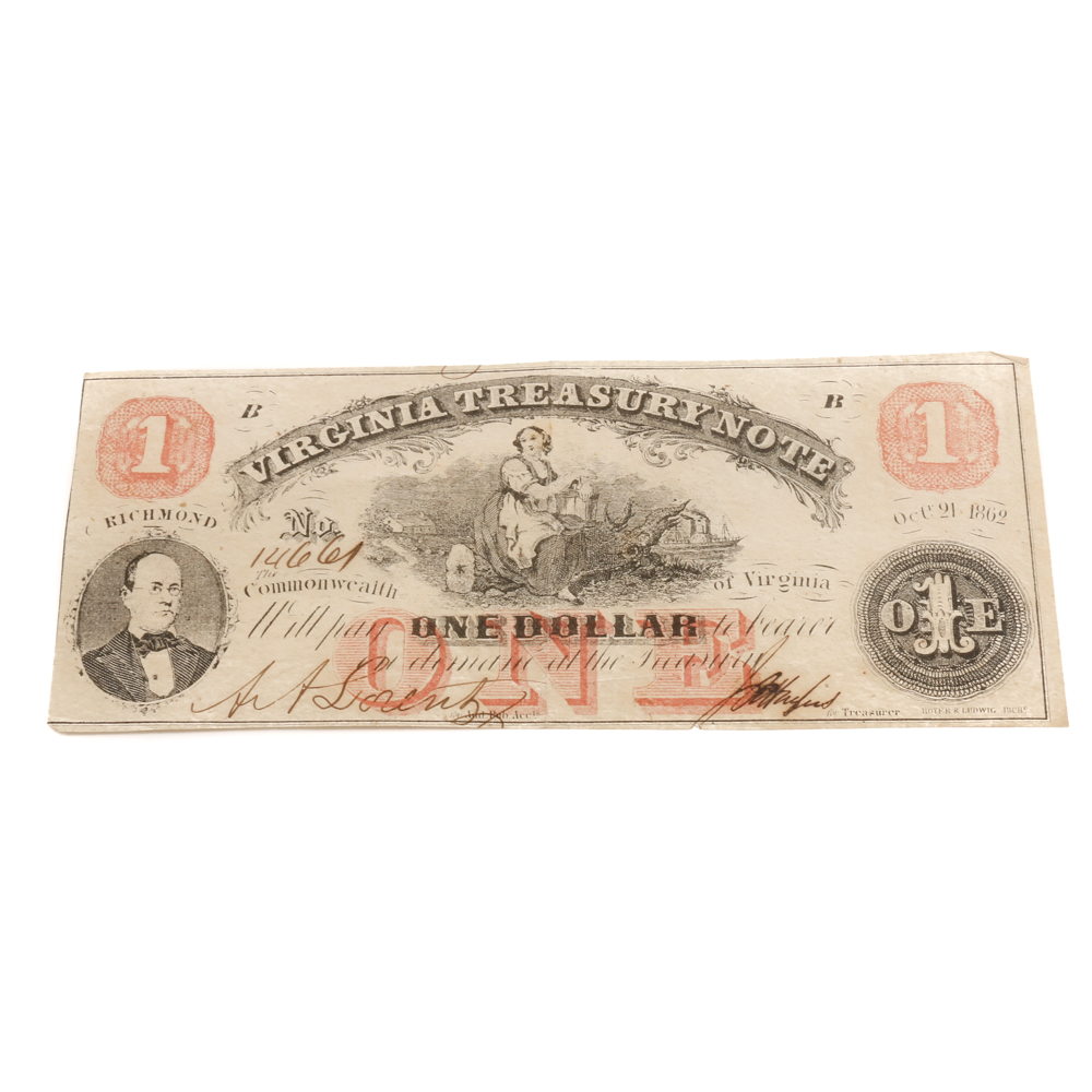 One Dollar Virginia Treasury Note
