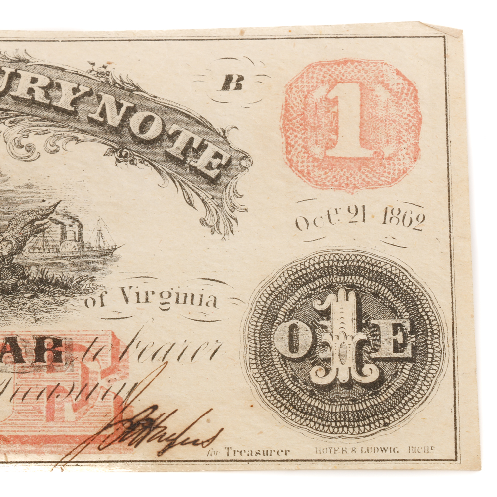 One Dollar Virginia Treasury Note