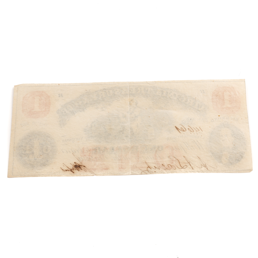 One Dollar Virginia Treasury Note
