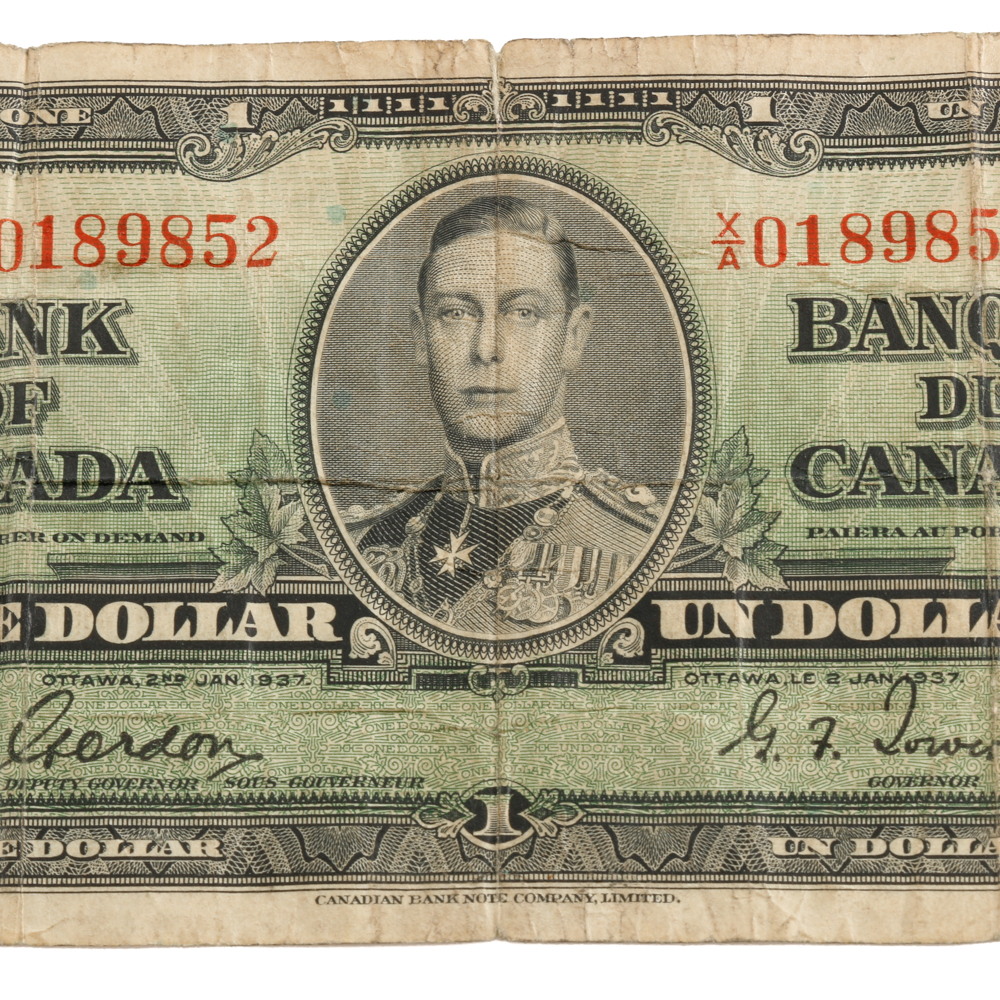Canadian One Dollar Banknote