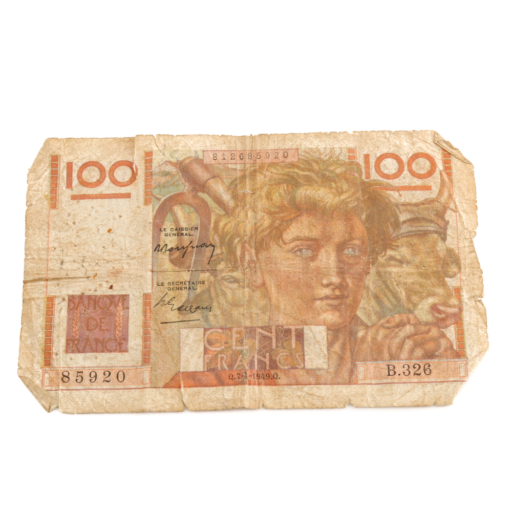 French 100 Francs Banknote
