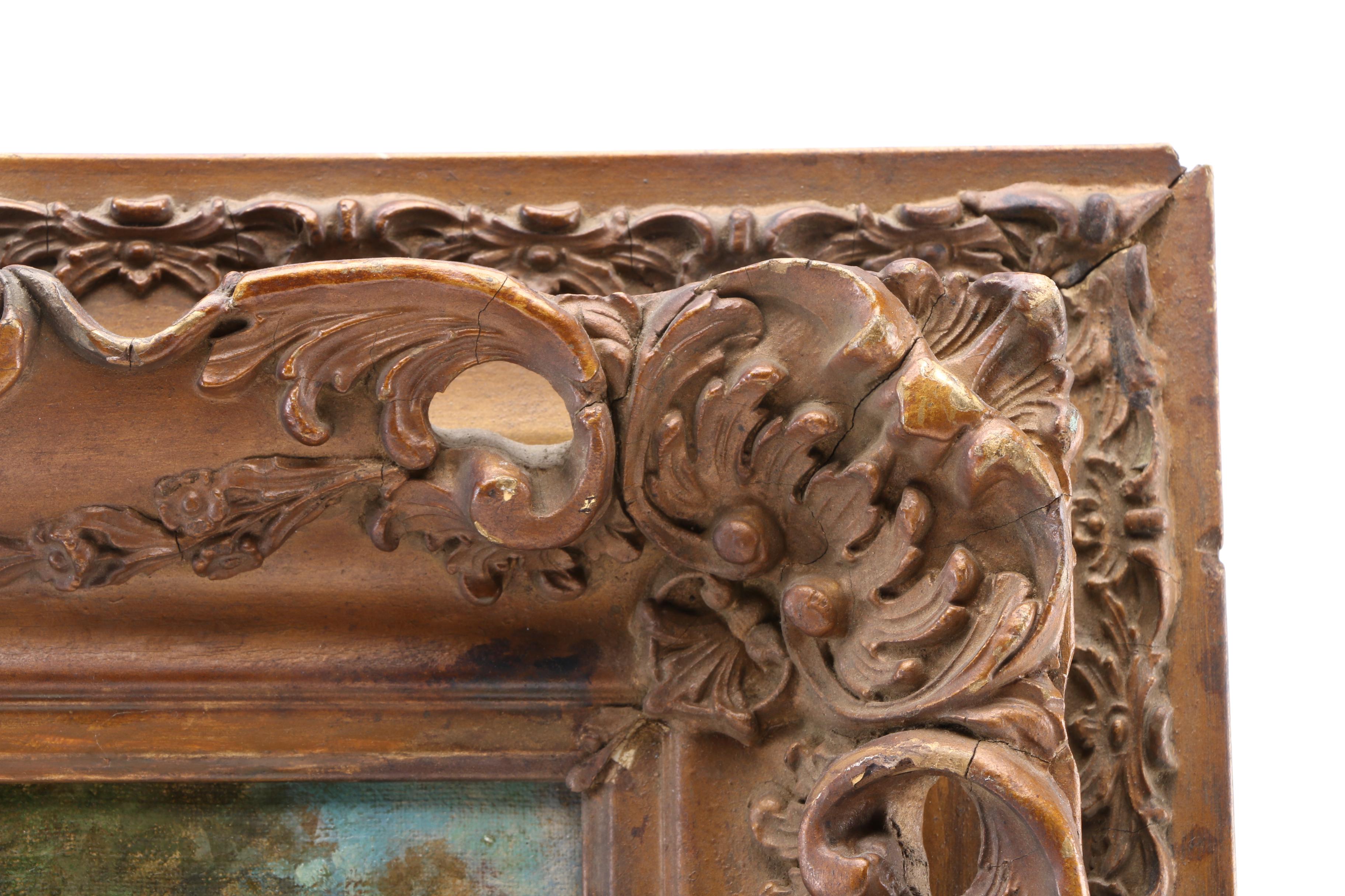 William H. Muller Hewitt Original Antique Oil Painting on Canvas