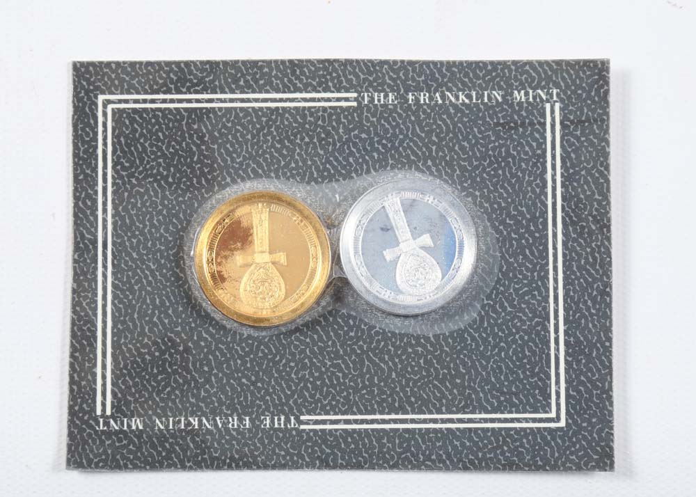 Franklin Mint "Treasures Of Tutankhamun" Backgammon Set