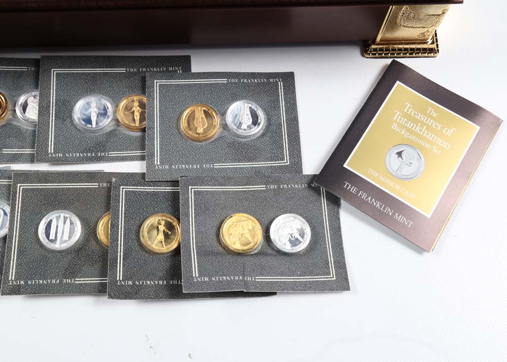 Franklin Mint "Treasures Of Tutankhamun" Backgammon Set