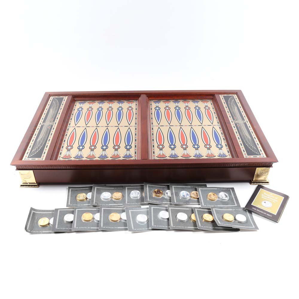 Franklin Mint "Treasures Of Tutankhamun" Backgammon Set