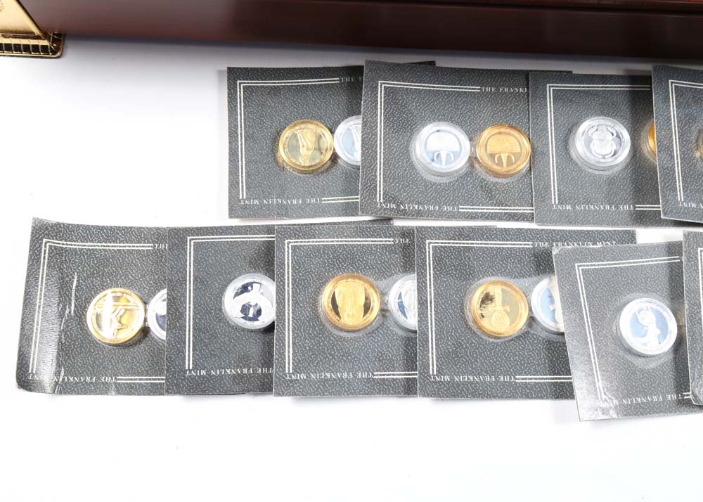 Franklin Mint "Treasures Of Tutankhamun" Backgammon Set