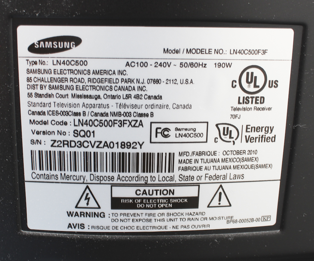 Samsung Flat Screen Television