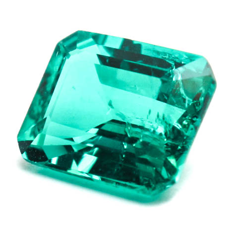 Loose 3.03 CTS Synthetic Emerald Stone