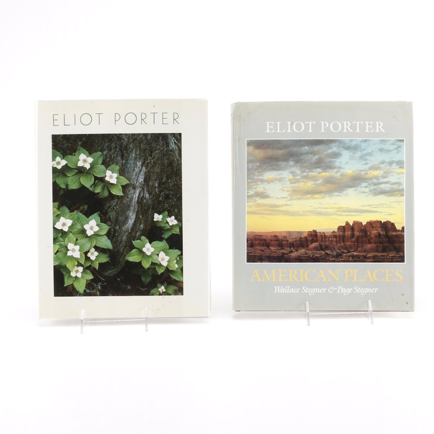 Eliot Porter Photography Books With Note by Wallace Stegner