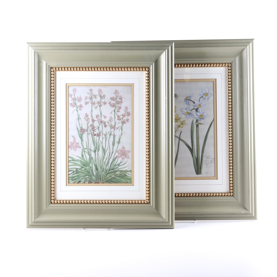 Pair of Floral Still Life Offset Lithographs