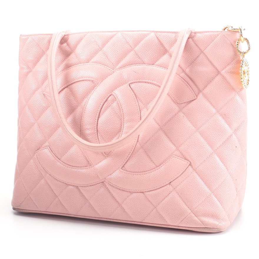 Chanel Tote in Pink Quilted Leather