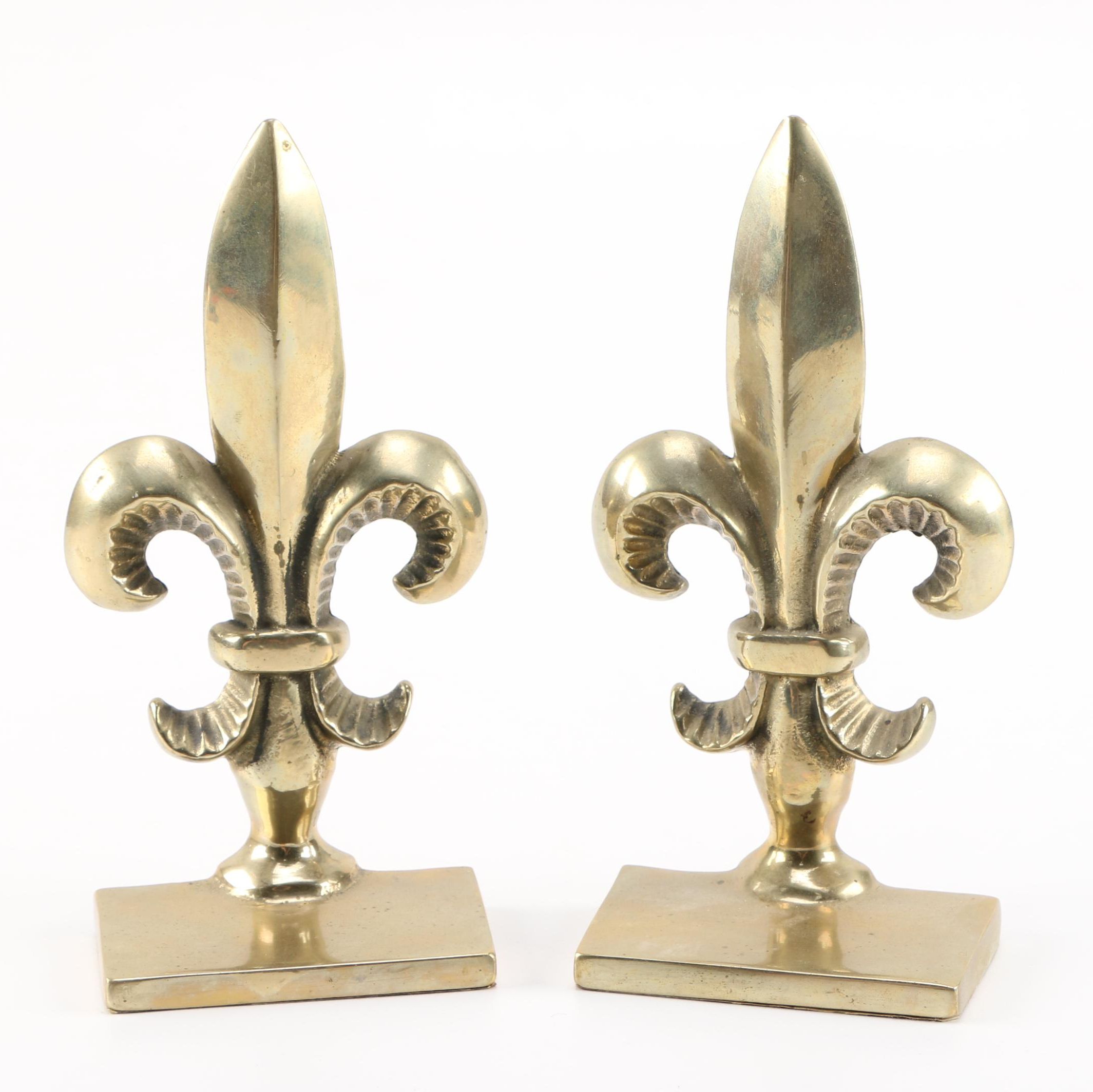 Brass Fluer De Lis Bookends