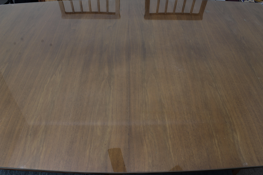 Mid-Century Walnut Dining Table and Chairs
